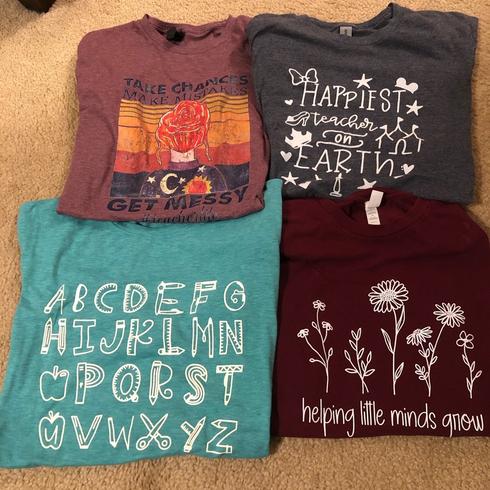 Short sleeve medium teacher shirts